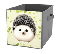 KWQDOZF Cubi portaoggetti pieghevoli con manici, simpatici contenitori a forma di riccio per organizzare vestiti e libri - Cestini portaoggetti per scaffali e armadi