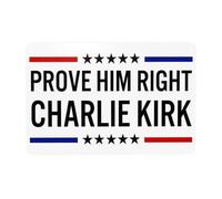 KWQDOZF Dimostragli che ha ragione Charlie Kirk, cartello in metallo, decorazione, giustizia per Charlie Kirk, dipinto in latta, arte murale, 12 x 8 pollici, accessorio decorativo per la casa