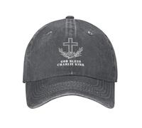KWQDOZF Dio benedica Charlie Kirk Cappello da Camionista Prega per Charlie Kirk Cappello da Baseball Cappello retrò da papà Uomo Donn