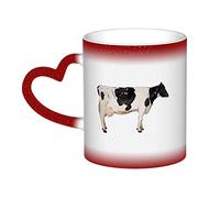 KWQDOZF Dipinto ad di mucche in bianco e nero Tazza in ceramica sensibile al calore che cambia colore Tazza isolata Novità Tazze da viaggio uniche Tazze per la casa 11 OZ