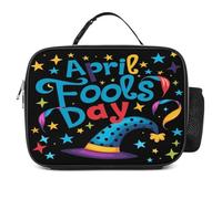 KWQDOZF Divertente borsa porta pranzo alla moda per il giorno del pesce d'aprile, contenitore portatile isolato per il pranzo, a prova di perdite