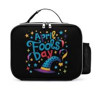 KWQDOZF Divertente borsa porta pranzo portatile per il giorno del pesce d'aprile, riutilizzabile, isolata, a prova di perdite, per lavoro e picnic