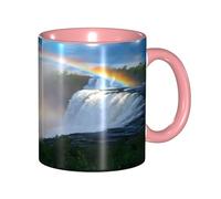 KWQDOZF Divertente tazza da caffè con le cascate del Niagara - Tazza in ceramica bicolore da 11 once con motivo 3D | Regali carini per uomini, donne, ufficio, lavoro