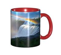 KWQDOZF Divertente tazza da caffè con le cascate del Niagara - Tazza in ceramica bicolore da 11 once con motivo 3D | Regali carini per uomini, donne, ufficio, lavoro