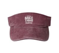 KWQDOZF È Una Cosa di Mike Che Non capiresti Cappello con Visiera Parasole retrò Regolabile in Cotone con Parte Superiore Vuota Cappe
