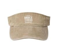 KWQDOZF È Una Cosa di Mike Che Non capiresti Cappello con Visiera Parasole retrò Regolabile in Cotone con Parte Superiore Vuota Cappe