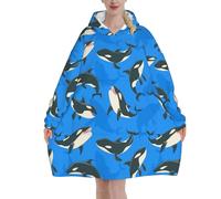 KWQDOZF Felpe con Cappuccio a Forma di Orca per Uomo e Donna