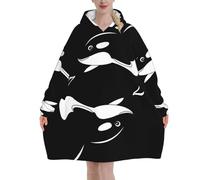 KWQDOZF Felpe con Cappuccio a Forma di Orca per Uomo e Donna