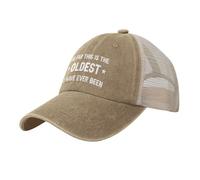 KWQDOZF Finora Questo è Il più Vecchio Che Abbia mai Avuto Cappello da Camionista per Uomo Berretto da Baseball con Grafica