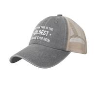 KWQDOZF Finora Questo è Il più Vecchio Che Abbia mai Avuto Cappello da Camionista per Uomo Berretto da Baseball con Grafica