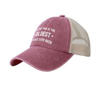 KWQDOZF Finora Questo è Il più Vecchio Che Abbia mai Avuto Cappello da Camionista per Uomo Berretto da Baseball con Grafica