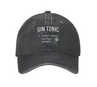 KWQDOZF Funny cap Gin Tonic Magic Water for Fun People Cappello per Donna Cappello da Baseball Cappello Grafico