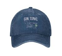 KWQDOZF Funny cap Gin Tonic Magic Water for Fun People Cappello per Donna Cappello da Baseball Cappello Grafico