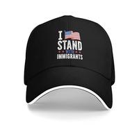 KWQDOZF Gli immigrati Rendono Grande l'America. Cappello Io STO con Gli immigrati. Cappelli da Golf per papà, per Uomo e Donna. cap