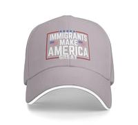 KWQDOZF Gli immigrati Rendono Grande l'America Cappello Siamo Tutti immigrati Cappello Berretto per Uomo e Donna Nero