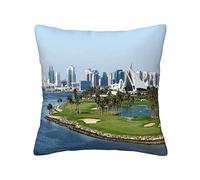 KWQDOZF Golf Yacht Club Astratto Marmo Pietra Divano Federe per cuscini Morbida federa quadrata per divano Divano letto Camera da letto Soggiorno 18x18 pollici