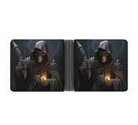 KWQDOZF Grim-Reaper, portafogli bifold da uomo, portafogli con tasca frontale per uomo