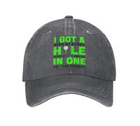 KWQDOZF Ho Fatto Una buca in Uno, Divertente Berretto da Baseball Vintage Lavato da Golf 3 per Uomo e Donna, Classico Cappello da Cam