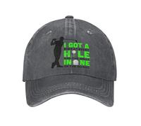 KWQDOZF Ho Fatto Una buca in Uno, Divertente Berretto da Baseball Vintage Lavato da Golf per Uomo e Donna, Classico Cappello da camio