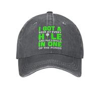 KWQDOZF Ho Fatto Una buca in Uno, Divertente Berretto da Baseball Vintage Lavato da Golf5 per Uomo e Donna, Classico Cappello da Cami