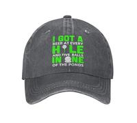 KWQDOZF Ho Fatto Una buca in Uno, Divertente Berretto da Baseball Vintage Lavato da Golf6 per Uomo e Donna, Classico Cappello da Cami