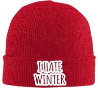 KWQDOZF I Hate Winter - Berretto Invernale Lavorato a Maglia per Adulti, Caldo, con Teschio - Uomo Donna Nero