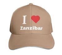 KWQDOZF I Love Zanzibar Cappellino da Baseball per Uomo e Donna, Regolabile, Classico, da Golf, da papà
