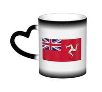KWQDOZF Insegna civile dell'Isola di Man Tazza in ceramica Tazza termica che cambia colore Tazza isolata Novità Tazze da viaggio uniche Tazze per la casa 11 OZ