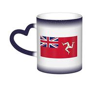 KWQDOZF Insegna civile dell'Isola di Man Tazza in ceramica Tazza termica che cambia colore Tazza isolata Novità Tazze da viaggio uniche Tazze per la casa 11 OZ