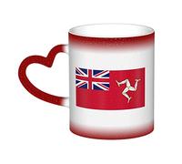 KWQDOZF Insegna civile dell'Isola di Man Tazza in ceramica Tazza termica che cambia colore Tazza isolata Novità Tazze da viaggio uniche Tazze per la casa 11 OZ