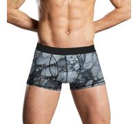 KWQDOZF Intimo da Uomo in Marmo Nero Testurizzato, Intimo Traspirante ed Elasticizzato, Boxer da Uomo Che assorbono l'umidità