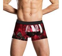 KWQDOZF Intimo da Uomo Roses And Glasses of Red Wine, Intimo Traspirante ed Elasticizzato, Boxer Traspiranti per Uomo