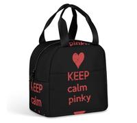 KWQDOZF Keep Calm Pinkie Lunch Box Bag Tote per donne e uomini, contenitori per il pranzo isolati, per lavoro, picnic, viaggi