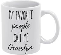 KWQDOZF La mia gente preferita mi chiama nonno Tazza da caffè divertente per donne e uomini Elefante bianco Regali divertenti per l'ufficio Regalo per donne e uomini 11 oz