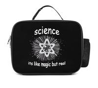 KWQDOZF La scienza come la magia ma la vera moda, borsa porta pranzo portatile, contenitore porta pranzo isolato a prova di perdite