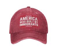 KWQDOZF l'America è Stata costruita dagli immigrati. Cappello da Baseball a Sostegno dei Diritti dei Rifugiati.