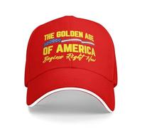 KWQDOZF L'età d'oro dell'America Inizia Proprio Ora Cappello Citazione 2025 2024 Era Giusto Cappellino da Baseball Cappellino da Cami