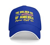 KWQDOZF L'età d'oro dell'America Inizia Proprio Ora Cappello Citazione 2025 2024 Era Giusto Cappellino da Baseball Cappellino da Cami