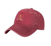 KWQDOZF Lui è risorto - Gesù Cristo, Berretto da Camionista Vintage Western Cristiano Pasquale - Cappellino da Baseball Regolabile Un