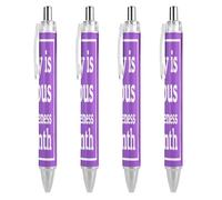 KWQDOZF Maggio è il mese della consapevolezza del lupus. Penne a sfera con punta fine (0,5 mm), penne a scatto con scrittura, penne gel con inchiostro nero, 4 pezzi.