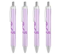 KWQDOZF Maggio è il mese della consapevolezza del lupus. Penne a sfera con punta fine (0,5 mm), penne a scatto con scrittura, penne gel con inchiostro nero, 4 pezzi.