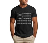 KWQDOZF Maglietta Charlie Kirk con Bandiera USA invecchiata, Maglietta commemorativa da Uomo Charlie