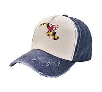 KWQDOZF Mappa della Bandiera del Maryland Home Cappello da Cowboy Lavato per Adulti Cappello da Baseball Cappello da Viaggio per Esterni Cappello in Denim