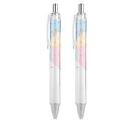 KWQDOZF Mappe della Libia Penne a scatto nere, penne a sfera retrattili, penne a punta media