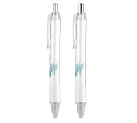 KWQDOZF Mappe delle Seychelles Penne a scatto nere, penne a sfera retrattili, penne a punta media