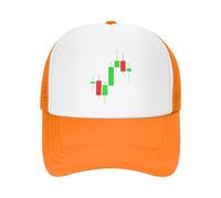 KWQDOZF Mercato azionario Forex, Trading di criptovalute, Candlestick, Cappellino da Baseball in Rete Regolabile, Cappello Estivo da
