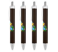 KWQDOZF Mese della storia dei neri 2023 Penne a sfera con punta fine (0,5 mm), penne a scatto con scrittura, penne gel con inchiostro nero, 4 pezzi