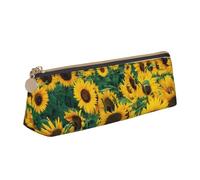 KWQDOZF Molti bellissimi soli Astuccio triangolare Astuccio in pelle Astuccio per penne Astuccio per trucco per donne Uomini Scuola Ufficio e viaggi