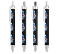 KWQDOZF Nastro per la consapevolezza del cancro, guantoni da boxe, penna a sfera retrattile, inchiostro nero, penne a punta fine da 0,5 mm, forniture per ufficio per insegnanti e infermieri