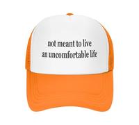 KWQDOZF Non destinato a Vivere Una Vita scomoda Cappello da Camionista in Rete Cappellini da Baseball Unisex in Schiuma di Poliestere